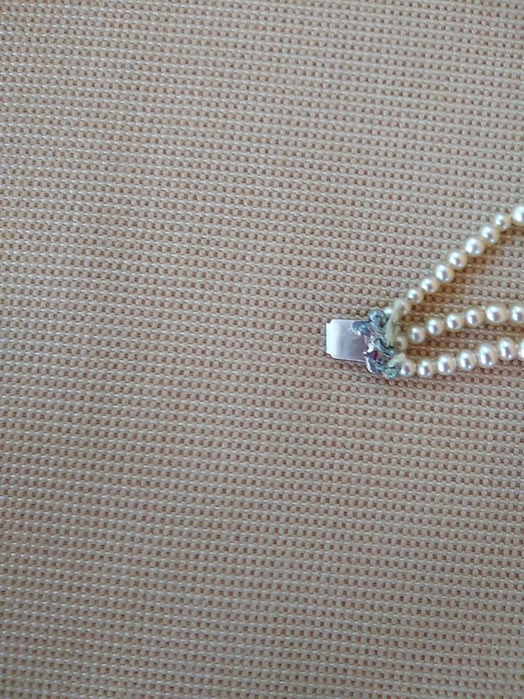 Vintage 3 Strand Faux Pearl Necklace 14 1/2 With 2 1/2 Extension & Bracelet