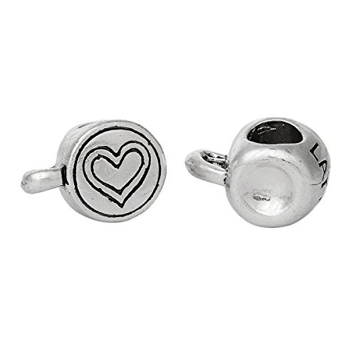 Coffee Latte with Heart European European Bead Compatible for Most European Snak