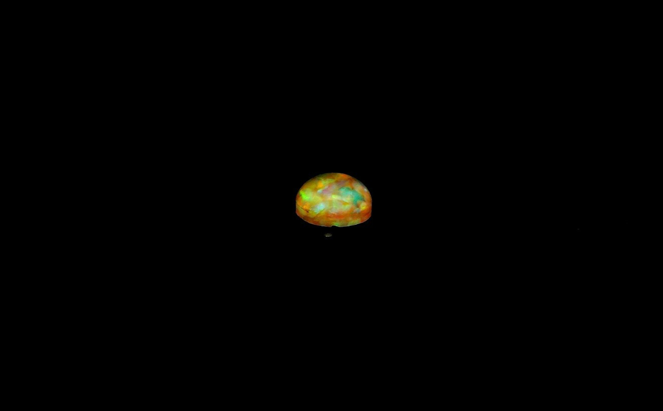 0.23ct Round Orange Multi-Color Opal 5 x 5 mm