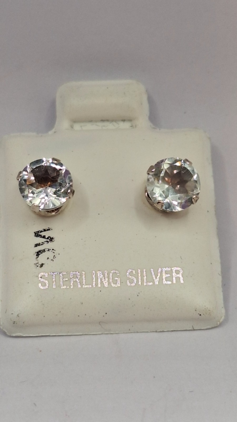925 Silver Topaz Approx. 1 CT (6x3mm) Designer Earrings.