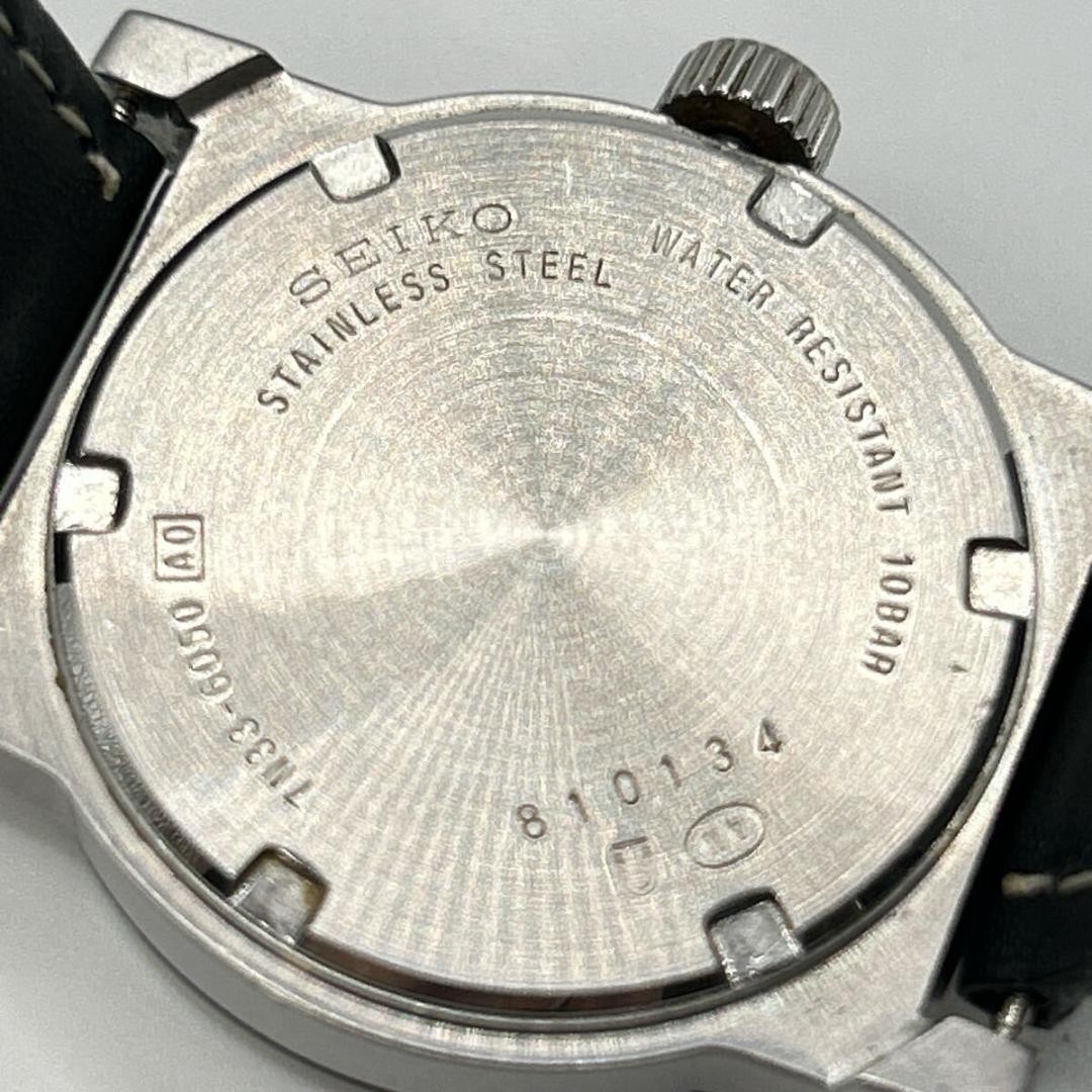 SEIKO SUS Day Date Quartz Watch Navy Dial 18.3cm 7.20in New Battery Running