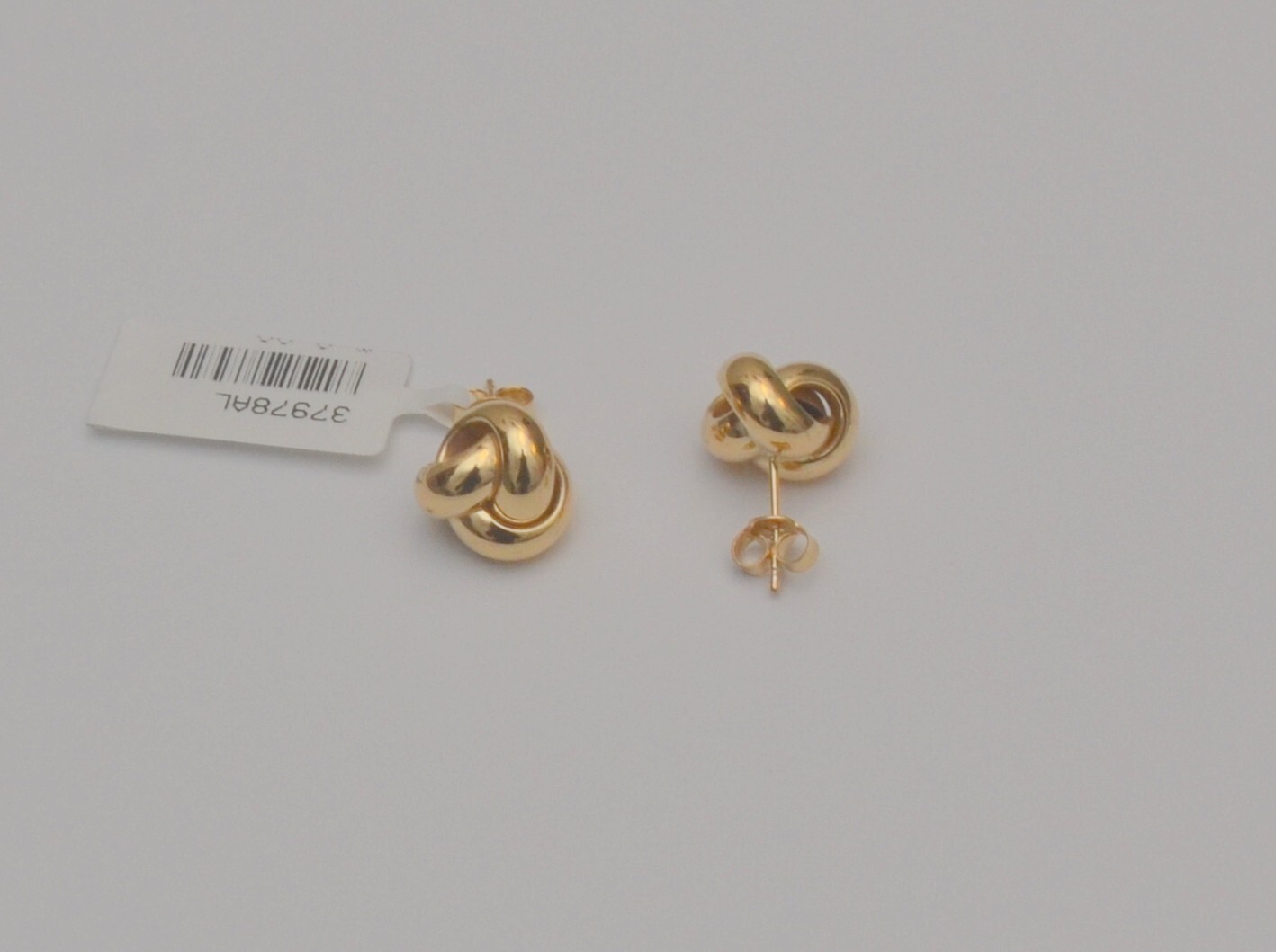 Gold love knot earrings yellow 14k stud earrings for women 14kt gold DT
