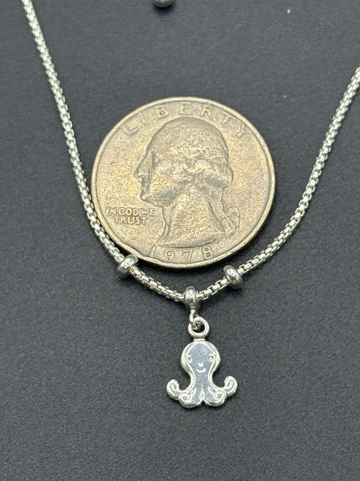 New Condition 9″ + 2″ Sterling Silver Octopus Anklet 925 Extension