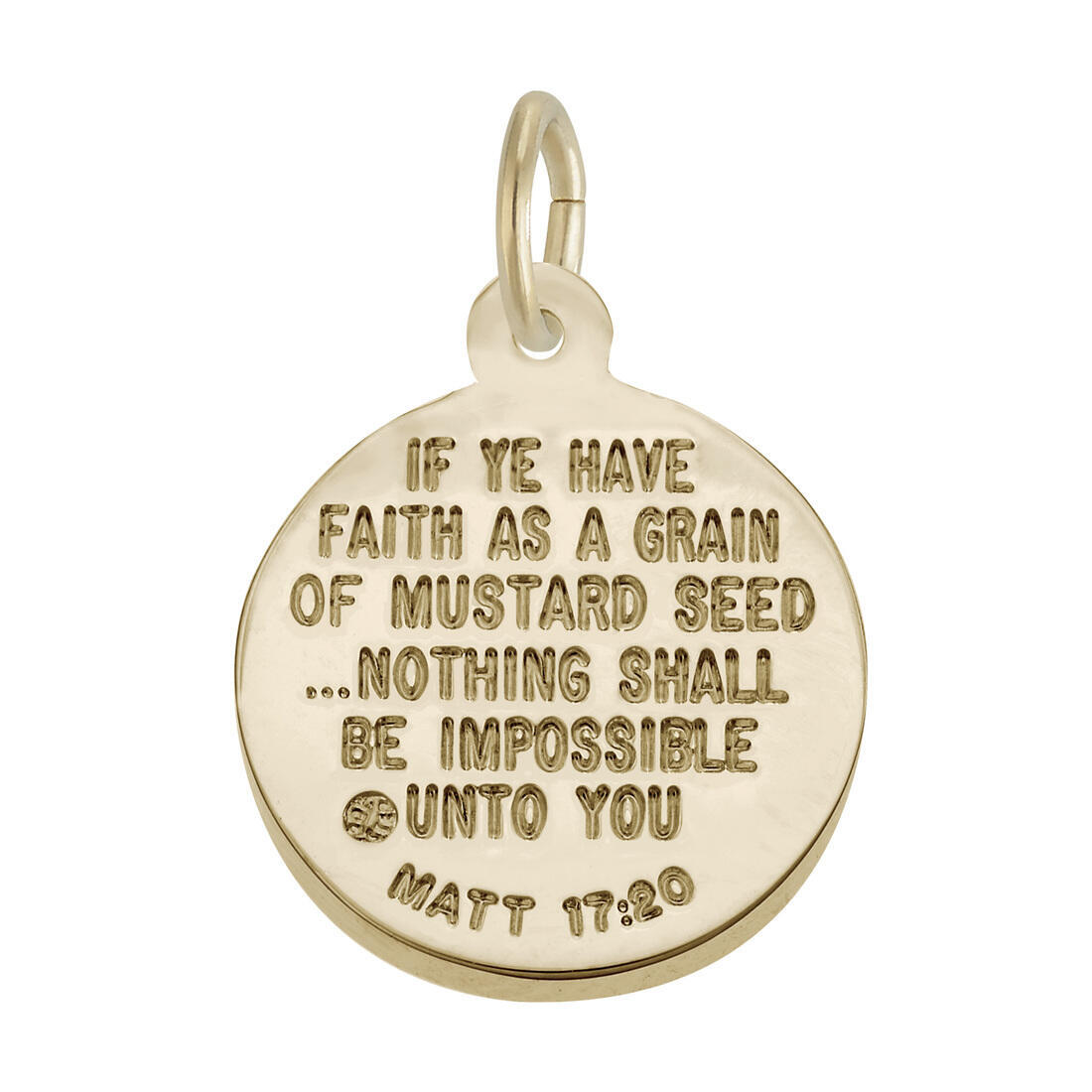 Mustard Seed Charm by Rembrandt 10K or 14K Gold or Sterling Silver