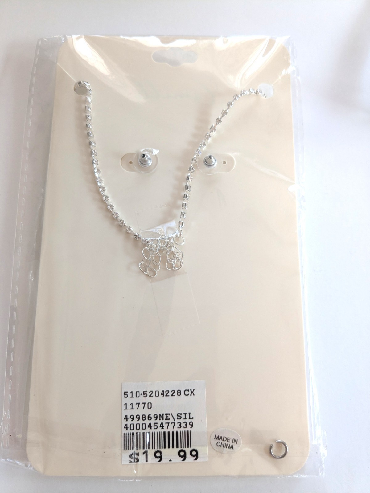 Camille Bijoux Genuine Austrian Crystal Heart Necklace & Earring Set Silver B21