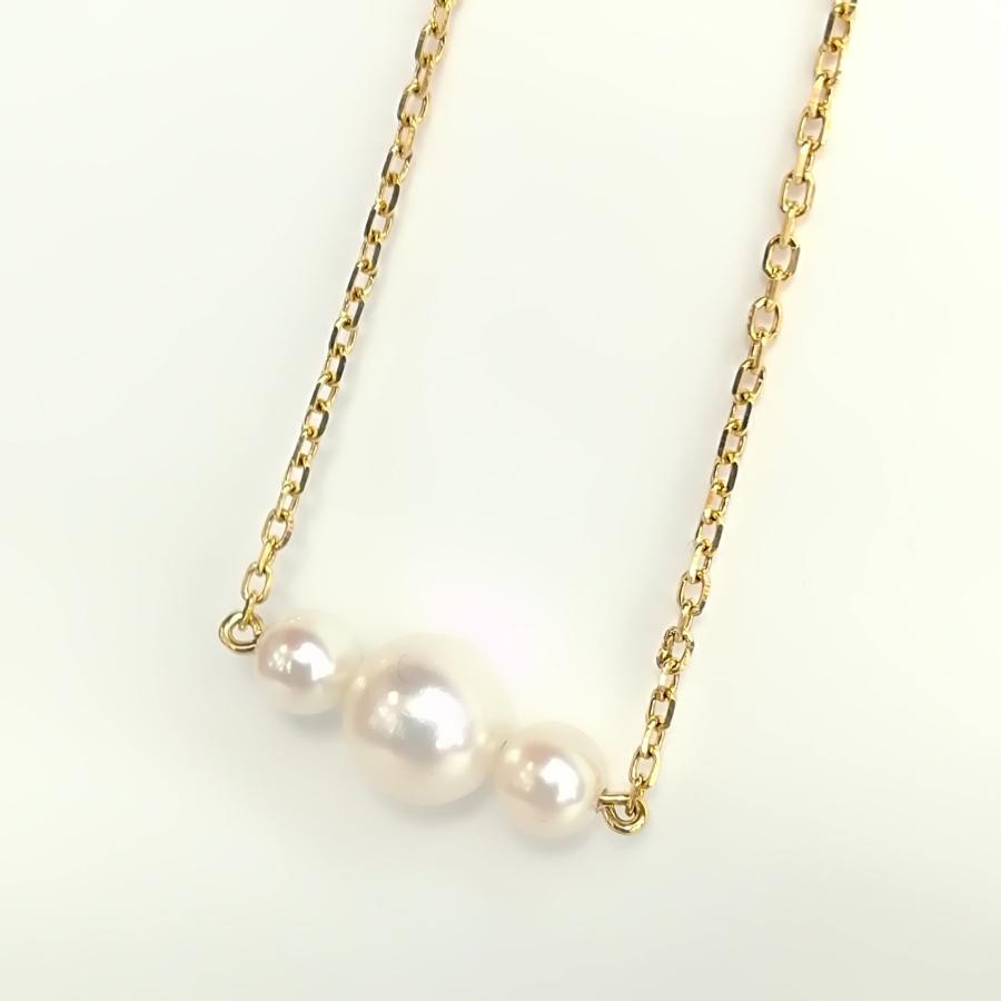 MIKIMOTO Necklace: Akoya Pearl 4-6mm Gold 18K L38cm(approx.15.0inch) w/Cert;