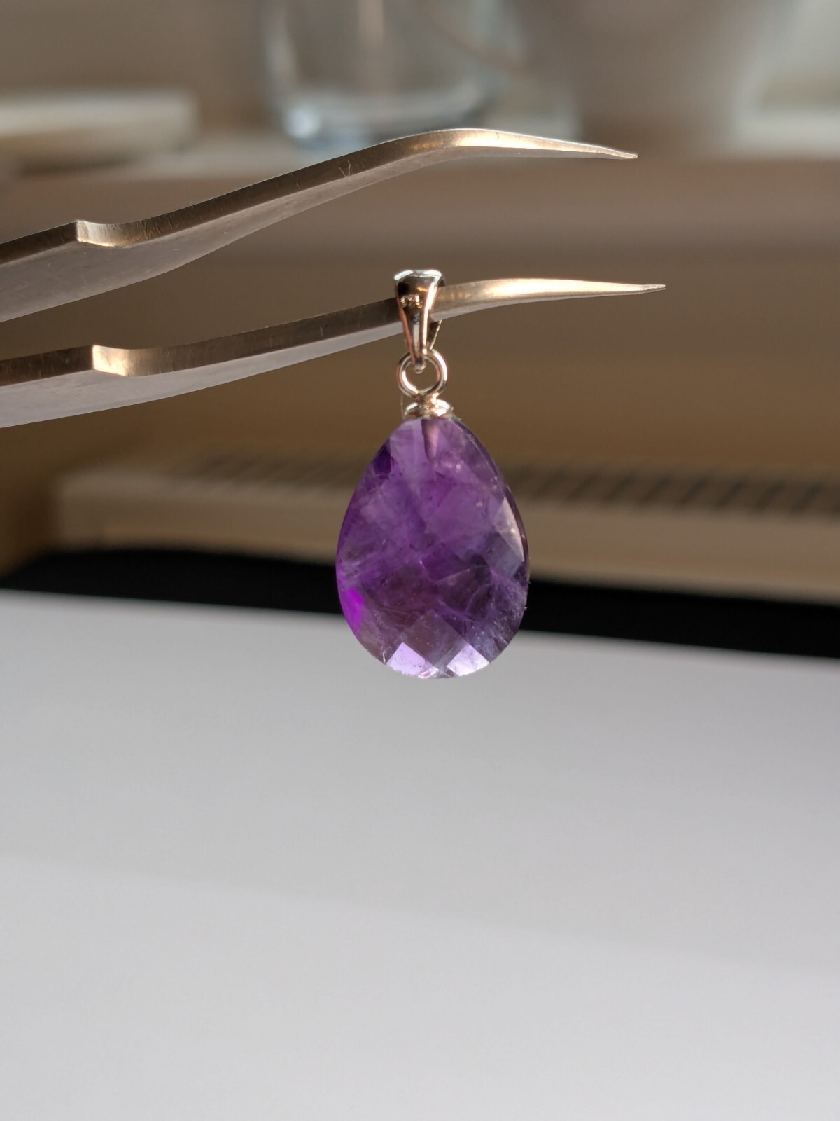 Beautiful Amethyst Silver Pendant Only Gemstone Dunyagems Gift 557