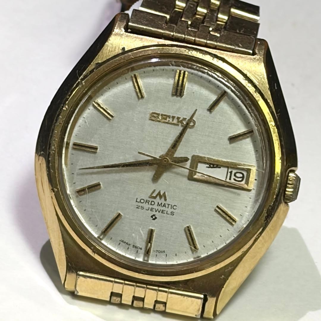 Seiko Lord Matic 5606-7010 Automatic Watch Wrist 15.5cm Used