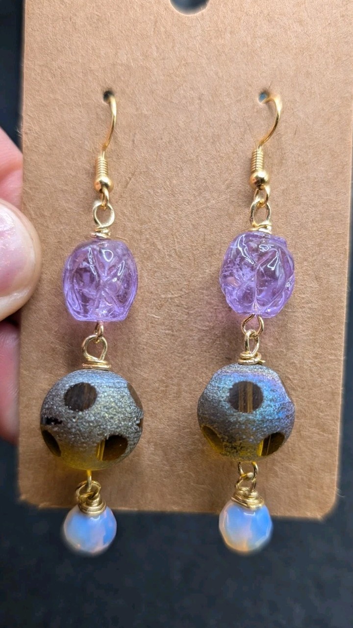 Women’s Artisan Stylish Gypsy Whimsical Beaded Drop Dangly Hook Earrings