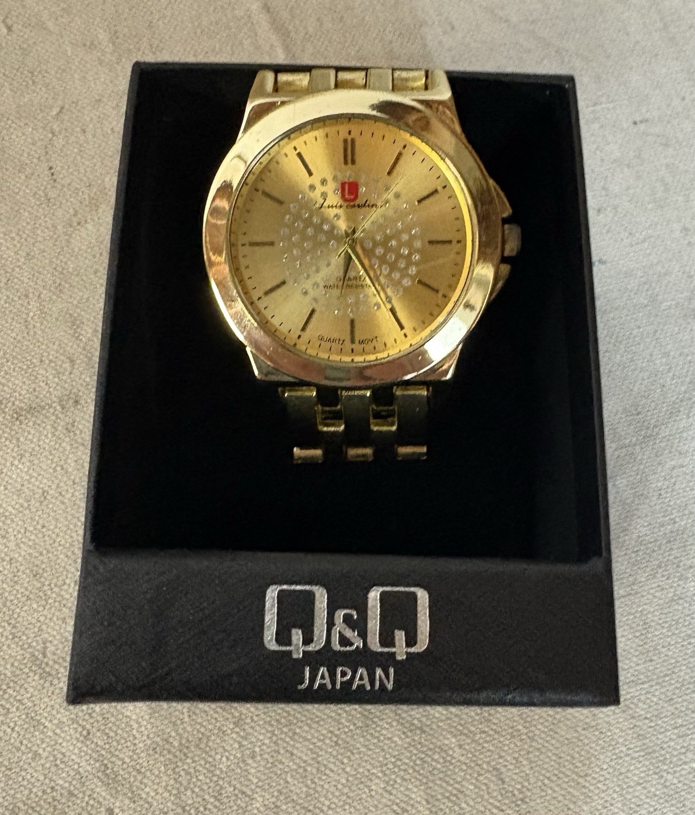 Q&Q Luis Cardini Quartz Watch Metal Ross Gold