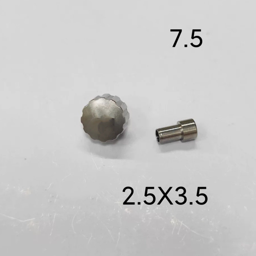 6.5mm 7.5mm Watch Crown Replace for Omega Seamaster 600 Watch Part Silver
