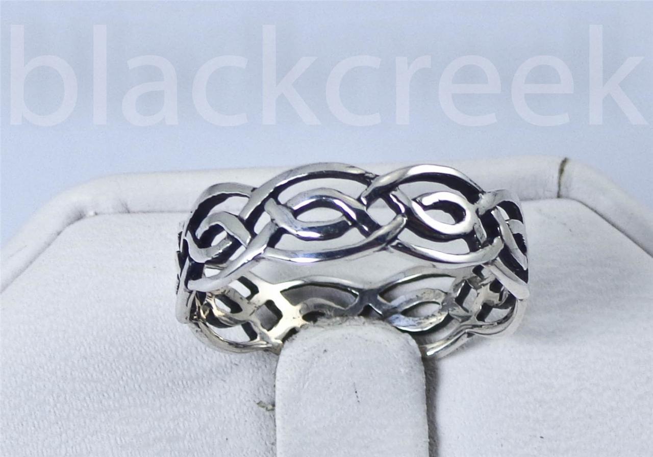 .925 Sterling Silver~ ~Celtic Infinity Band Size 4/5/6/7/8/9/10/11/12/13/14