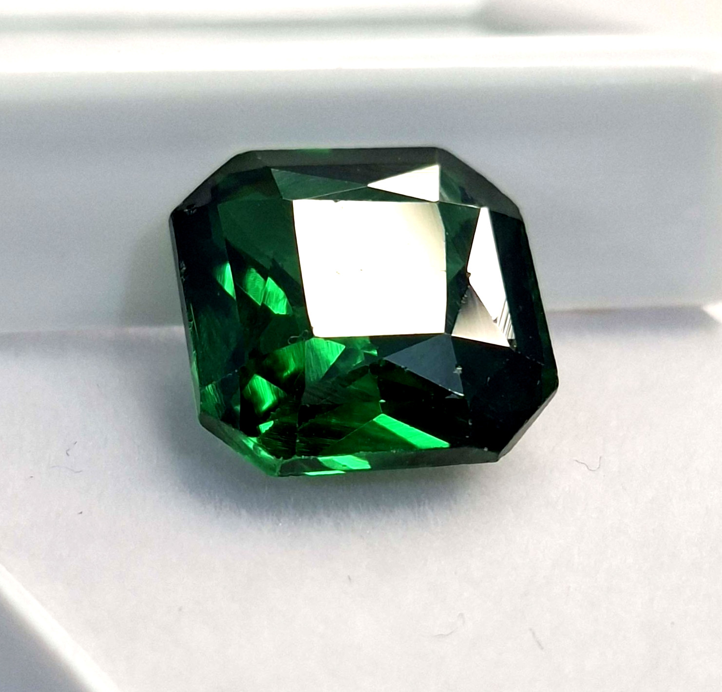 Natural Fabulous Green Tsavorite Asscher Cut 10-12 Ct Loose EGL Gemstone RK797