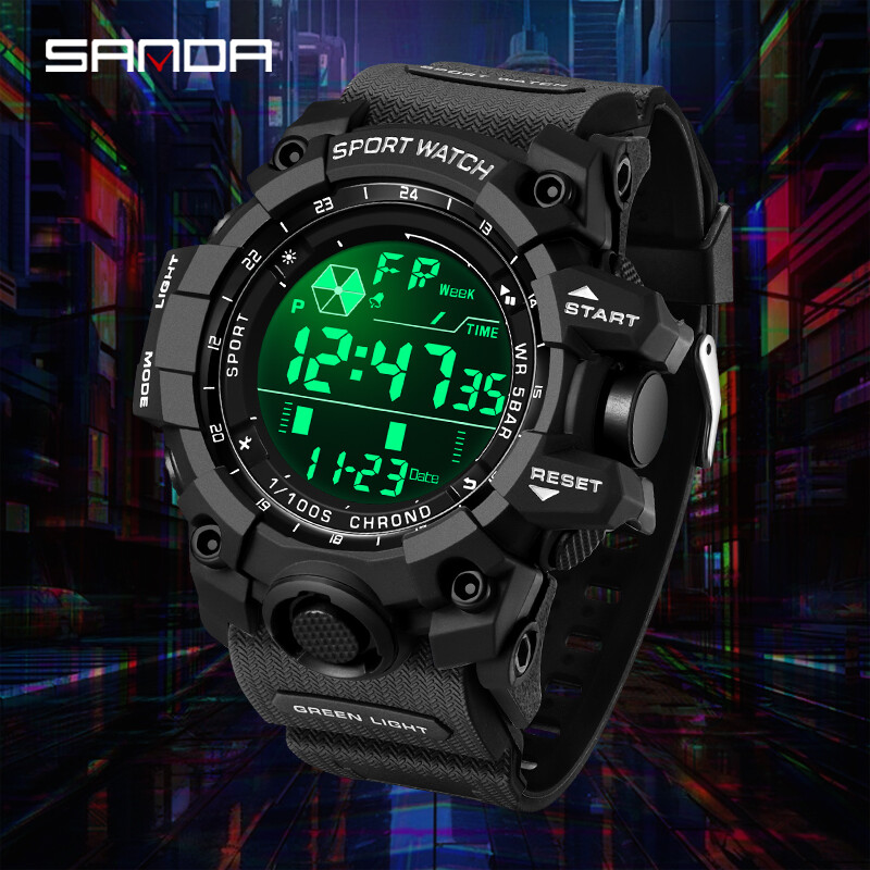 🔥 Men’s Outdoor Sport Watch ⌚ Waterproof LED Analog-Digital | Big Dial Gift 🎁.