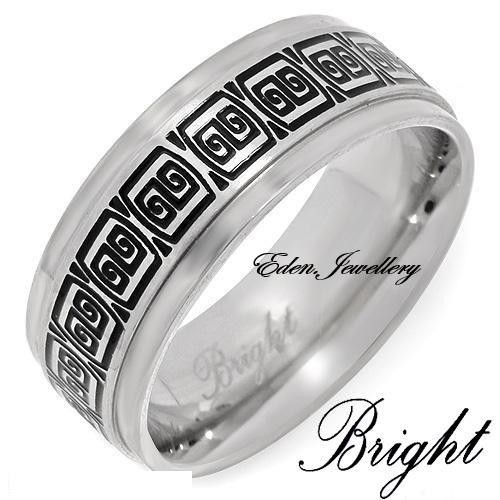 BRIGHT Stylish Men Stainless Steel Ring US Size 10 with Lifetime Warranty 1 ONLY