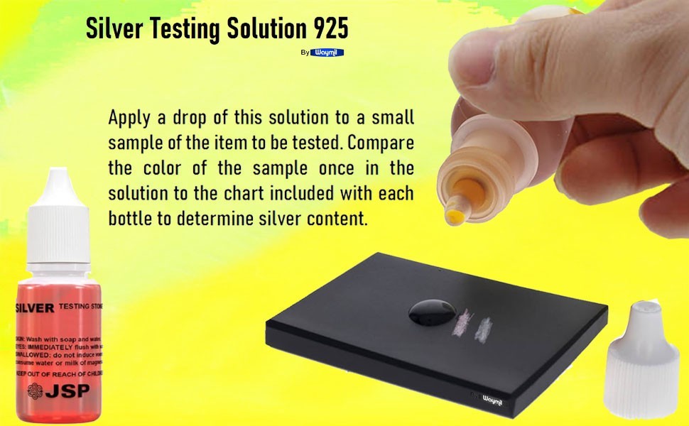 3 Bottles Silver Test Acid Testing Jewelry Solution Liquid Metal Tester