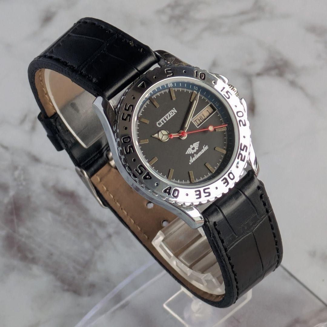 CITIZEN Automatic Vintage Black Dial Bar Index