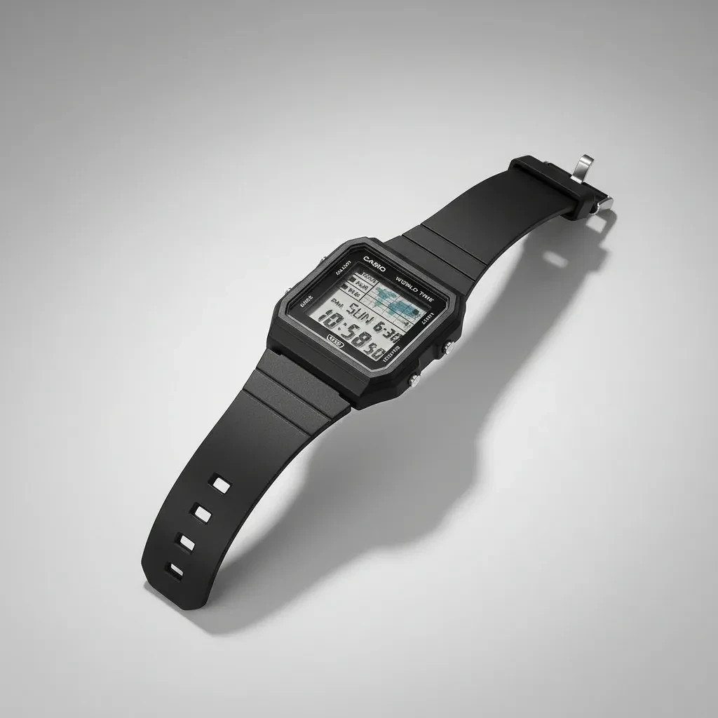 Casio LF-30W-1ACF Vintage Digital Watch World Time Alarm Chrono LED Light NEW