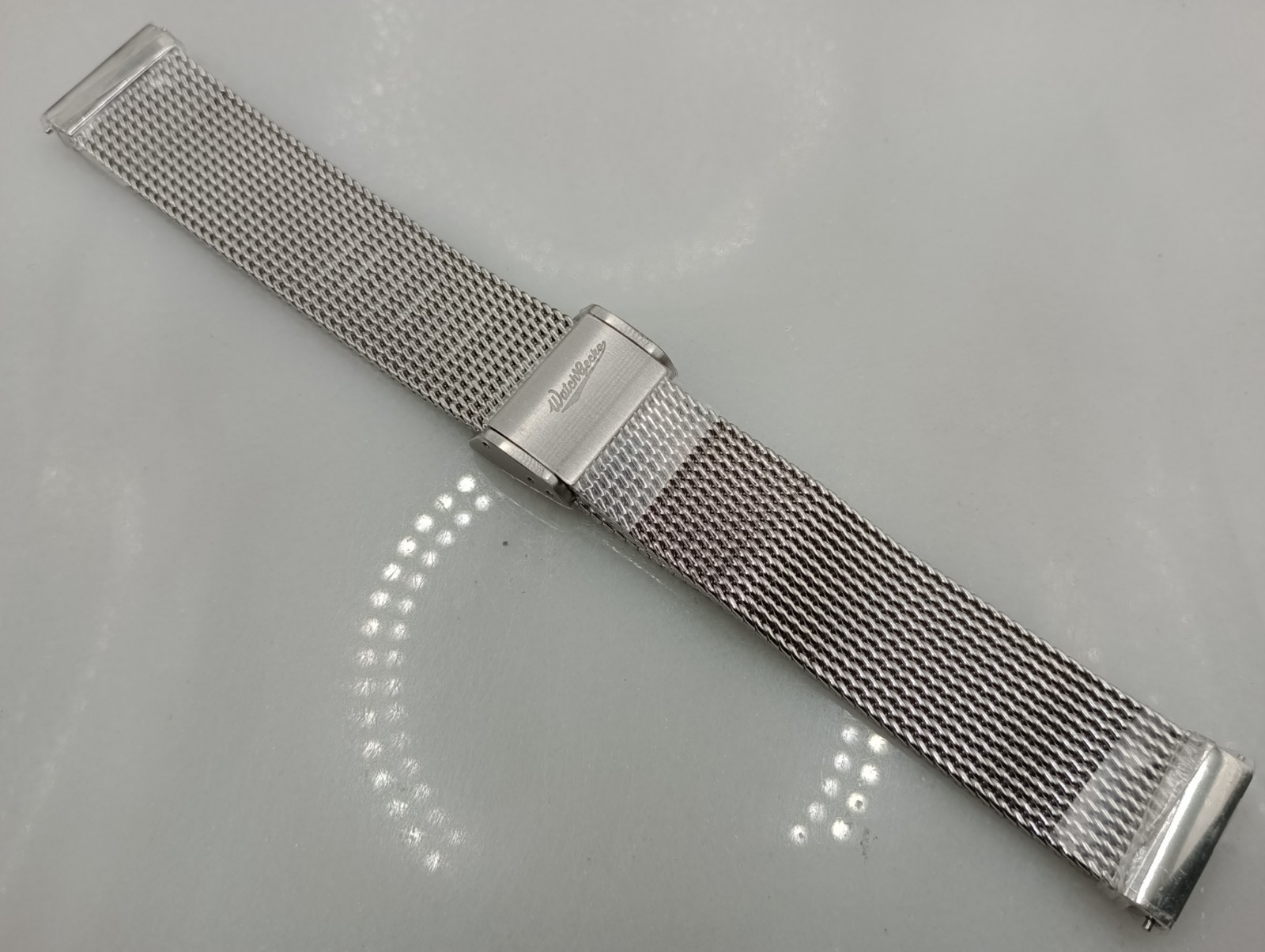 New 19mm Watchgecko Oblique Milanese Mesh Stainless Watch Strap Bracelet 6B424