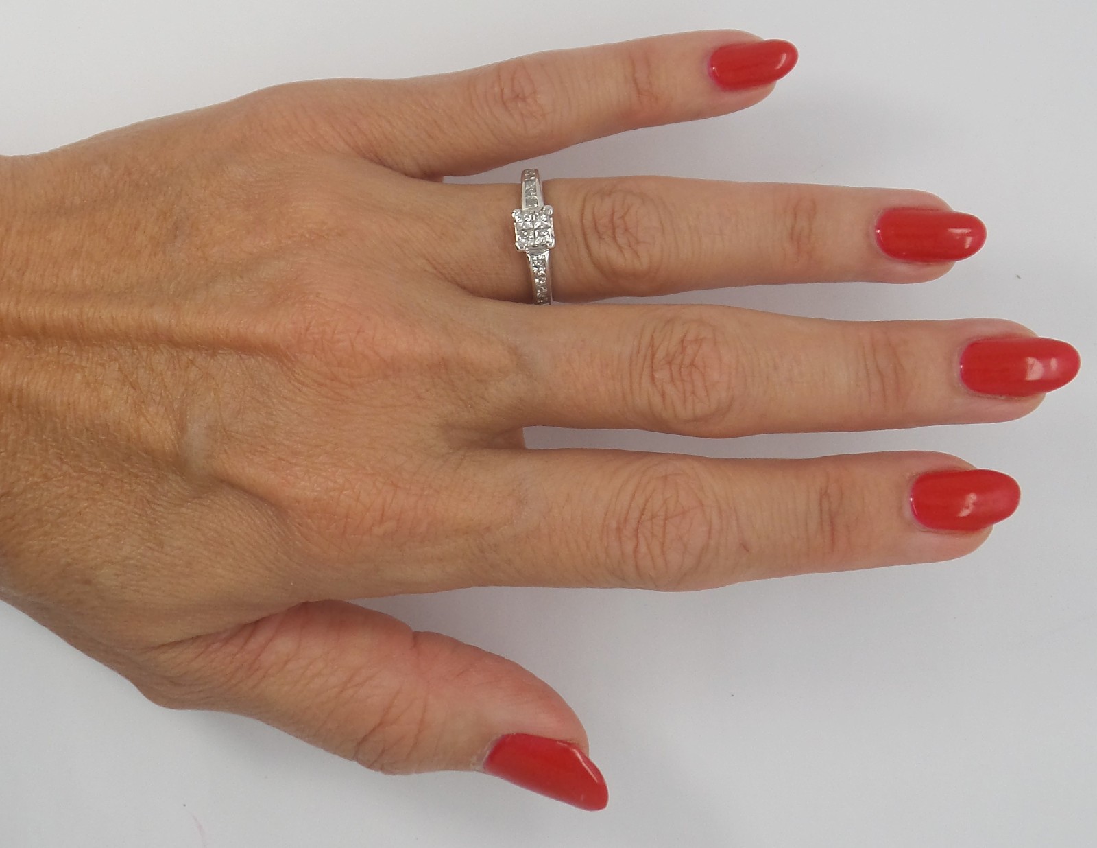 3/4CT Natural Diamond Engagement Wedding Anniversary Bridal Ring 14K White Gold