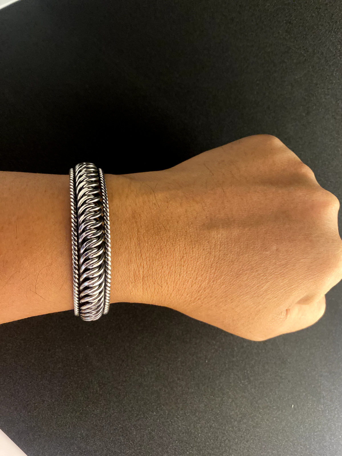 Bracelets Bangle Handmade Stainless Steel welding wire Silver Color #38