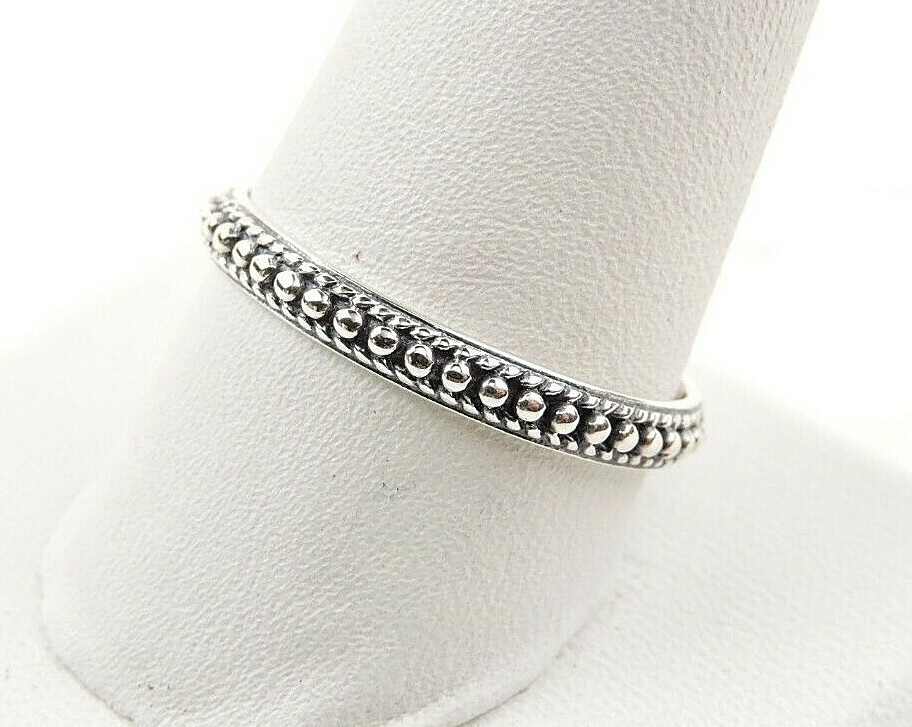Sterling Silver Textured 3 mm Wide Band Ring – Free Gift Packaging
