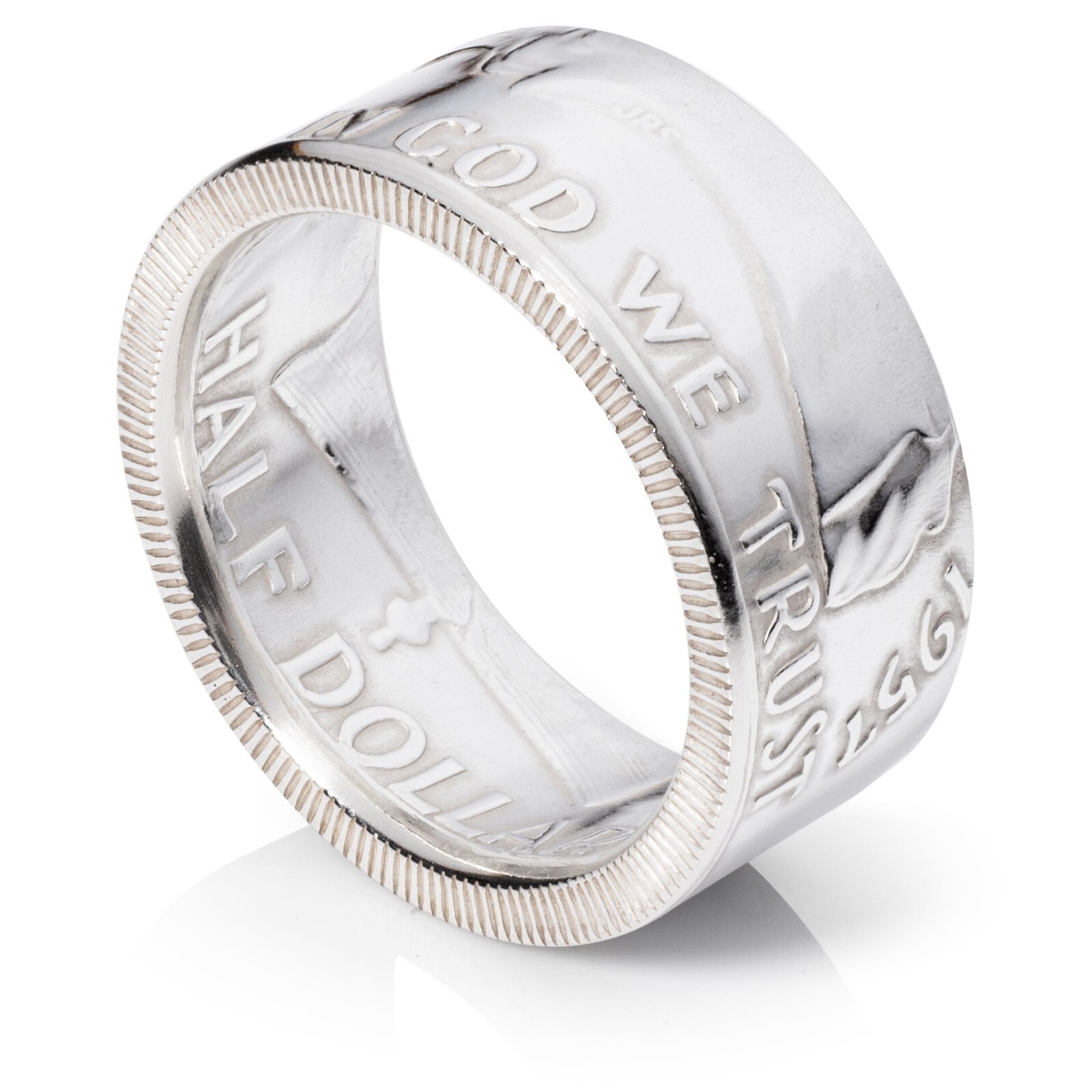 1950-1963 Silver Franklin Half Dollar – Coin Ring – Polished Finish