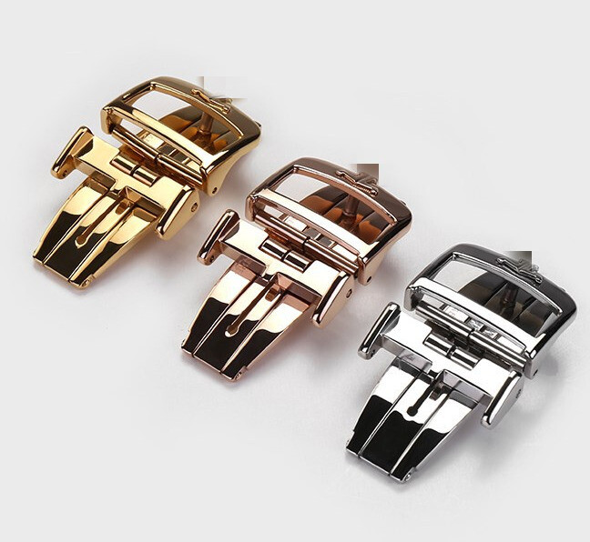 18mm Deployment Stainless Steel Butterfly Clasp Buckle For JLC Watch Band Strap