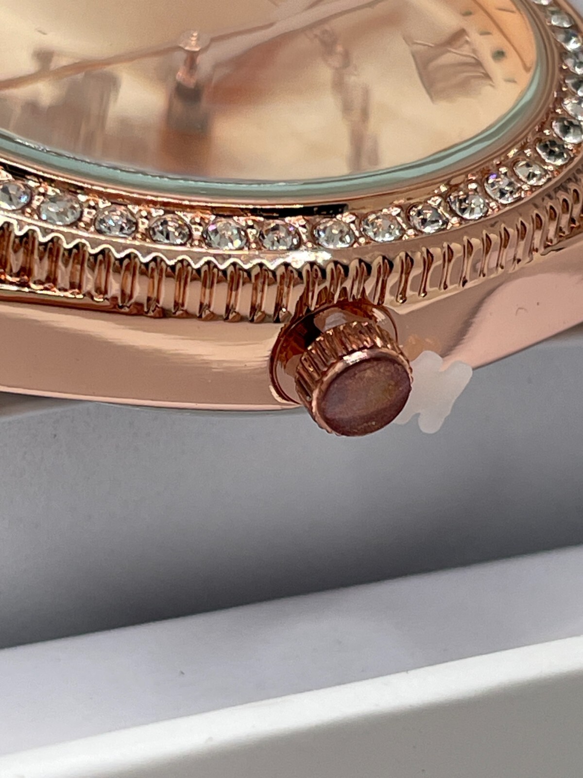 U.S. Polo Assn. Womens Rose Gold Tone Roman Numerals Analog Round Wristwatch