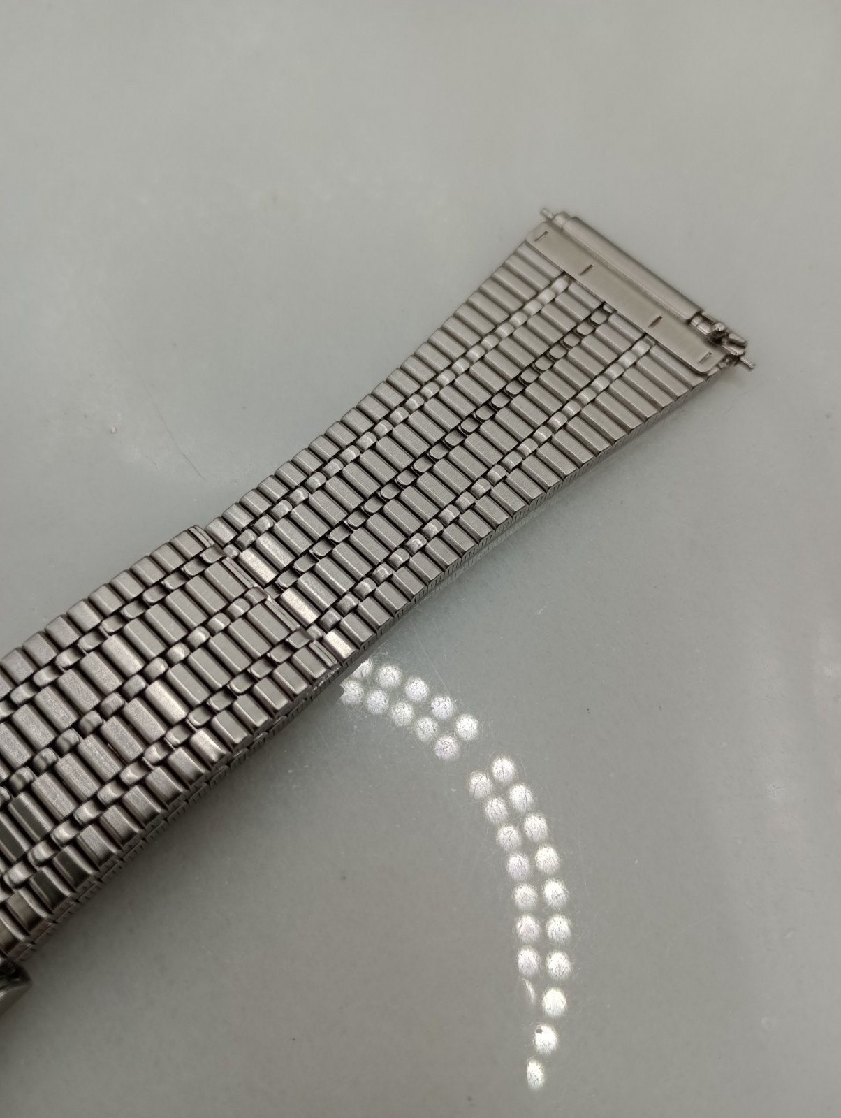 New Watchgecko 22mm Retro Mesh Stainless Watch Strap Bracelet Brushed 6B126