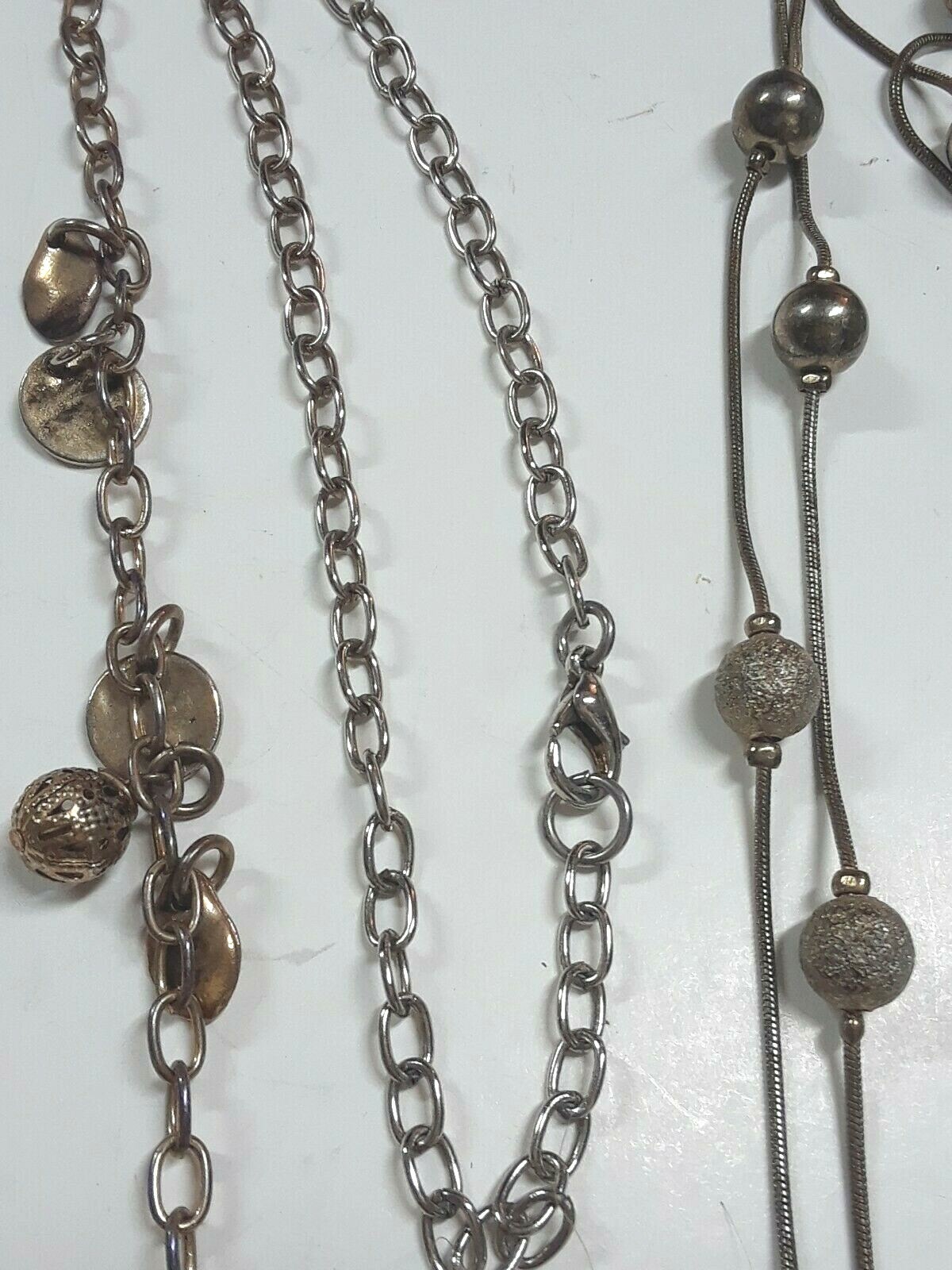 Cookie lee copper color beaded necklace. black beads gold tone ball clasp + more
