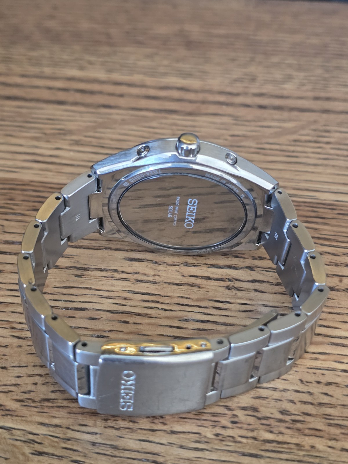 Seiko Brightz SAGZ081 JDM Solar Radio Titanium Blue Dial 39mm – US Seller