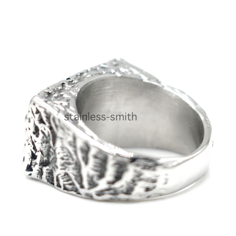 Men’s Vintage Stainless Steel Batman Bat Wedding Ring Size 7 8 9 10 11 12 13-15