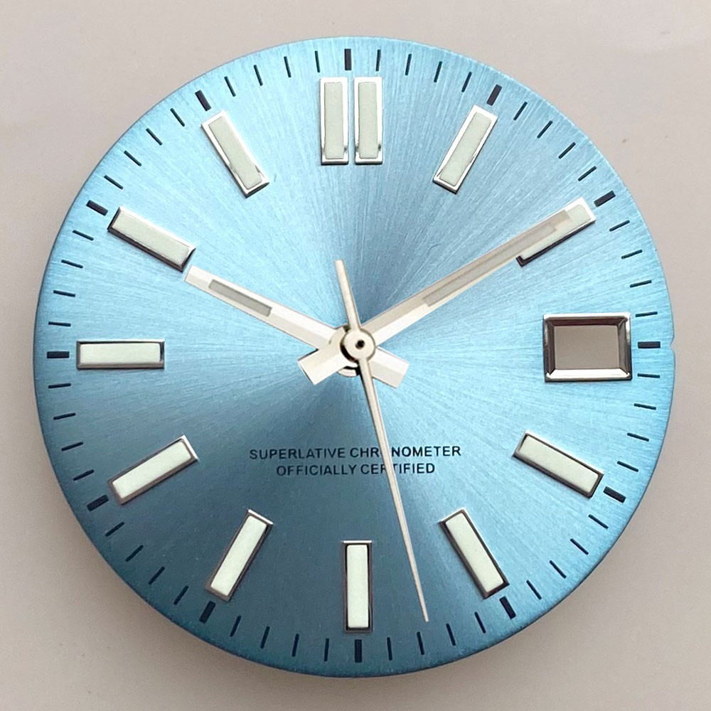 29mm Black Pink Blue Sunburst Watch Dial Fit Datejust Japan NH35 NH36 Movement