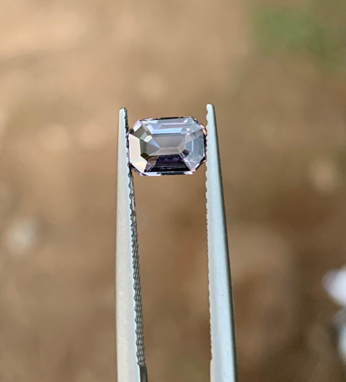 Natural Burma Spinel – 0.870ct Lavander Color – 7mm Emerald Cut – Loose Gemstone