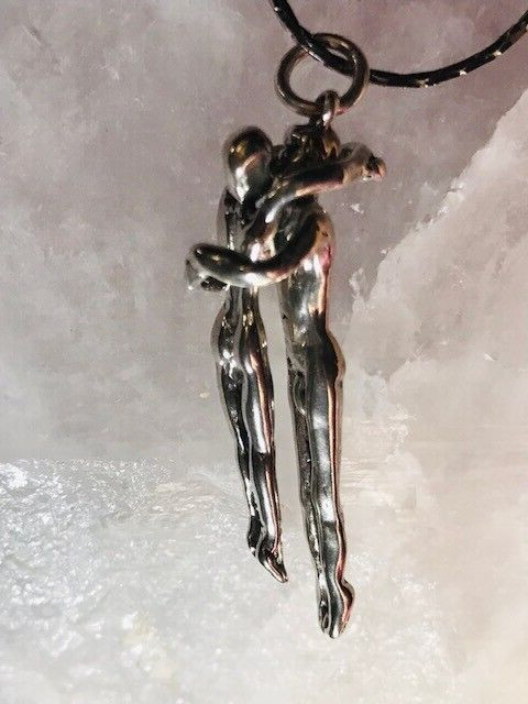 925 Hanging Bodies Male and Female Pendant Hanging Around Together by JKL 170