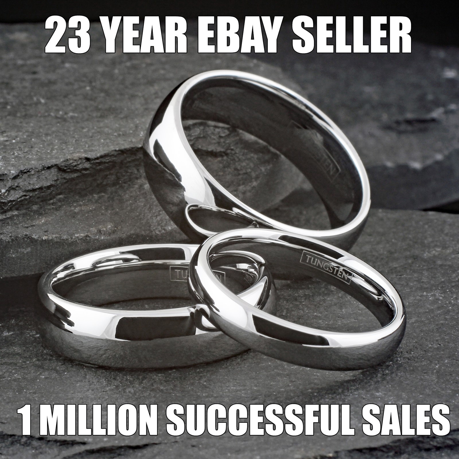 Free Engraving-Tungsten Carbide Polished Plain Wedding Band Ring All Sizes