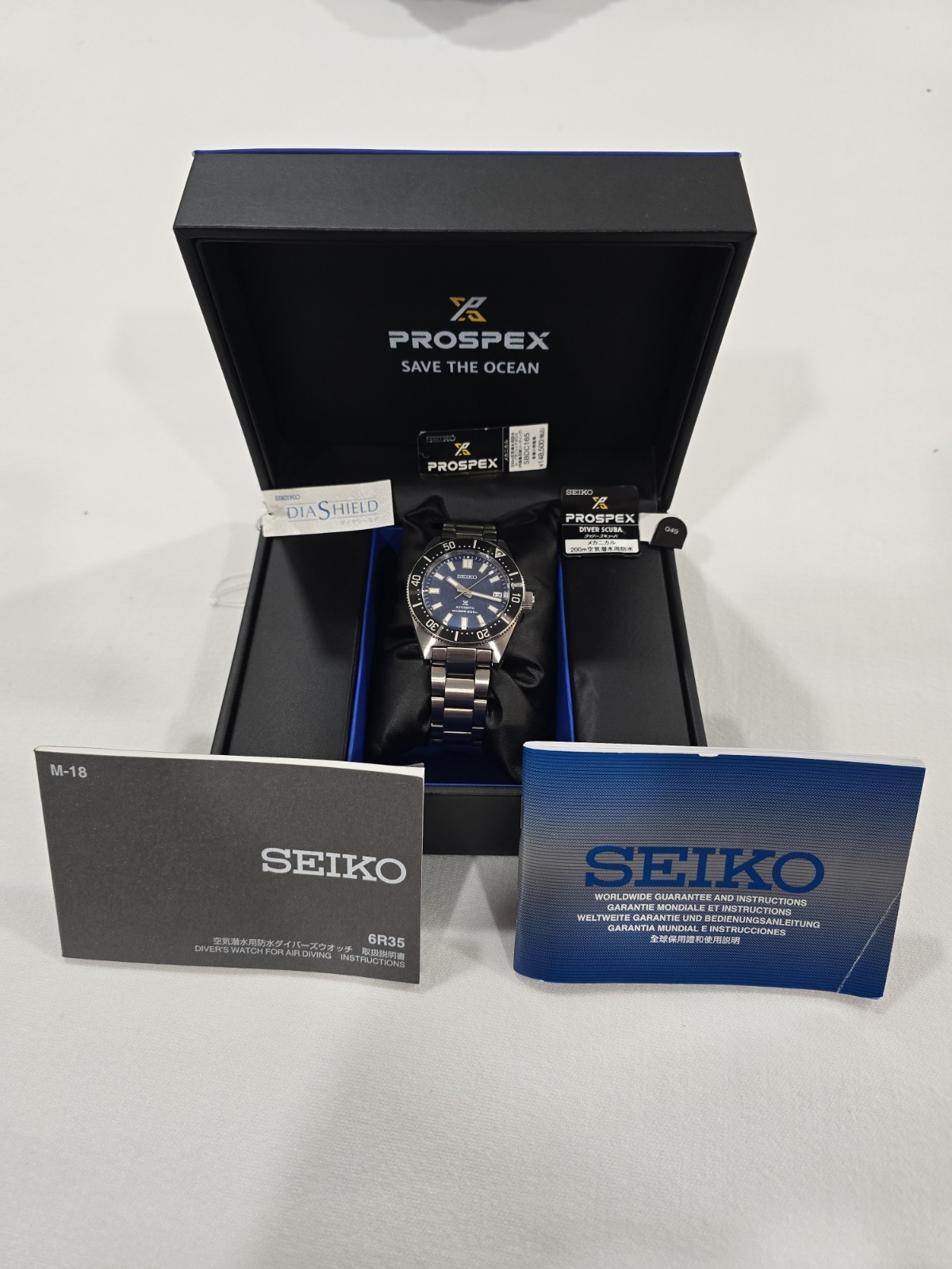 GREAT BNIB SEIKO PROSPEX SAVE THE OCEAN SBDC165 GLACIER AUTOMATIC MADE IN JAPAN
