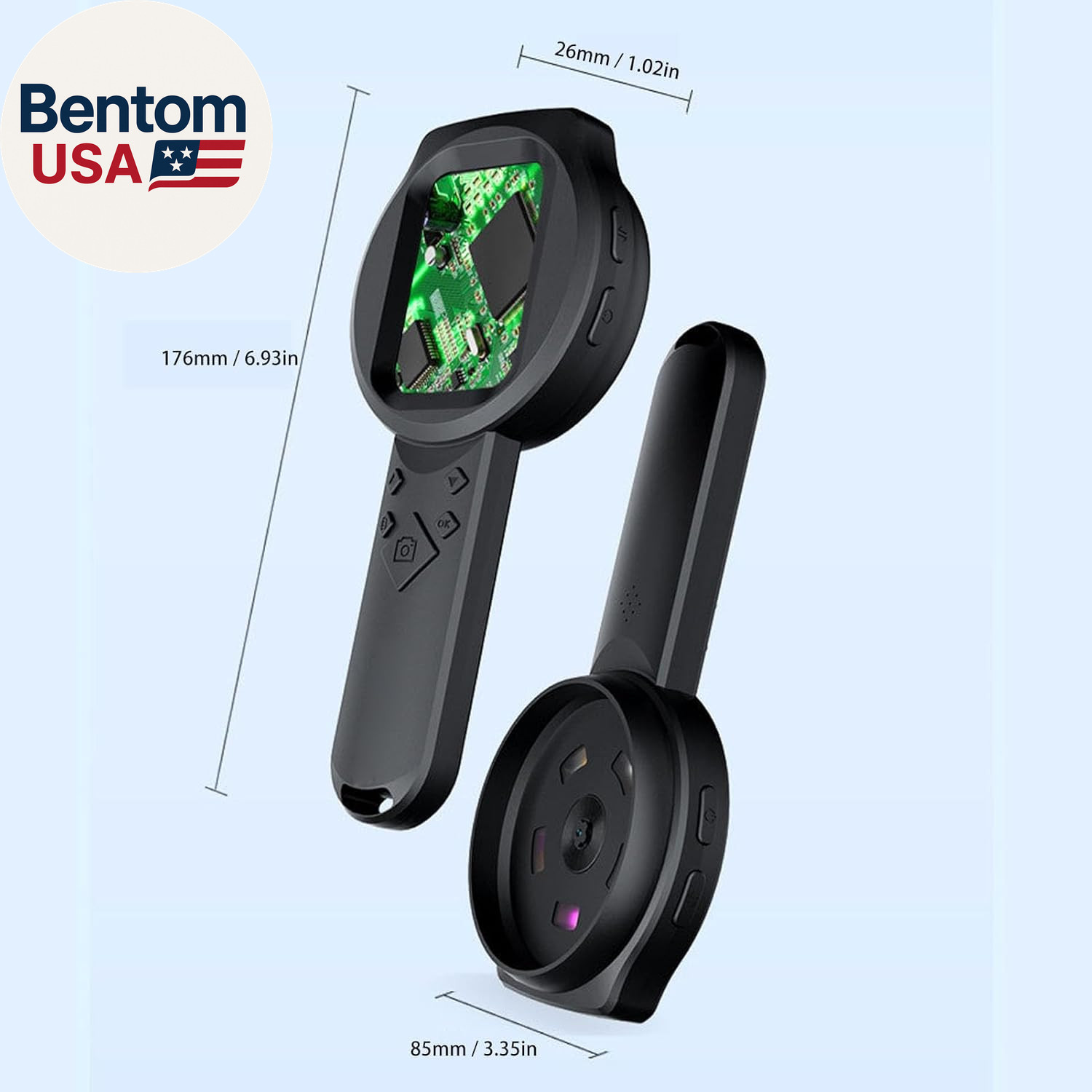 1000X Magnifying Glass Handheld Digital Magnifier with 3 Light Sources 2.8In IPS