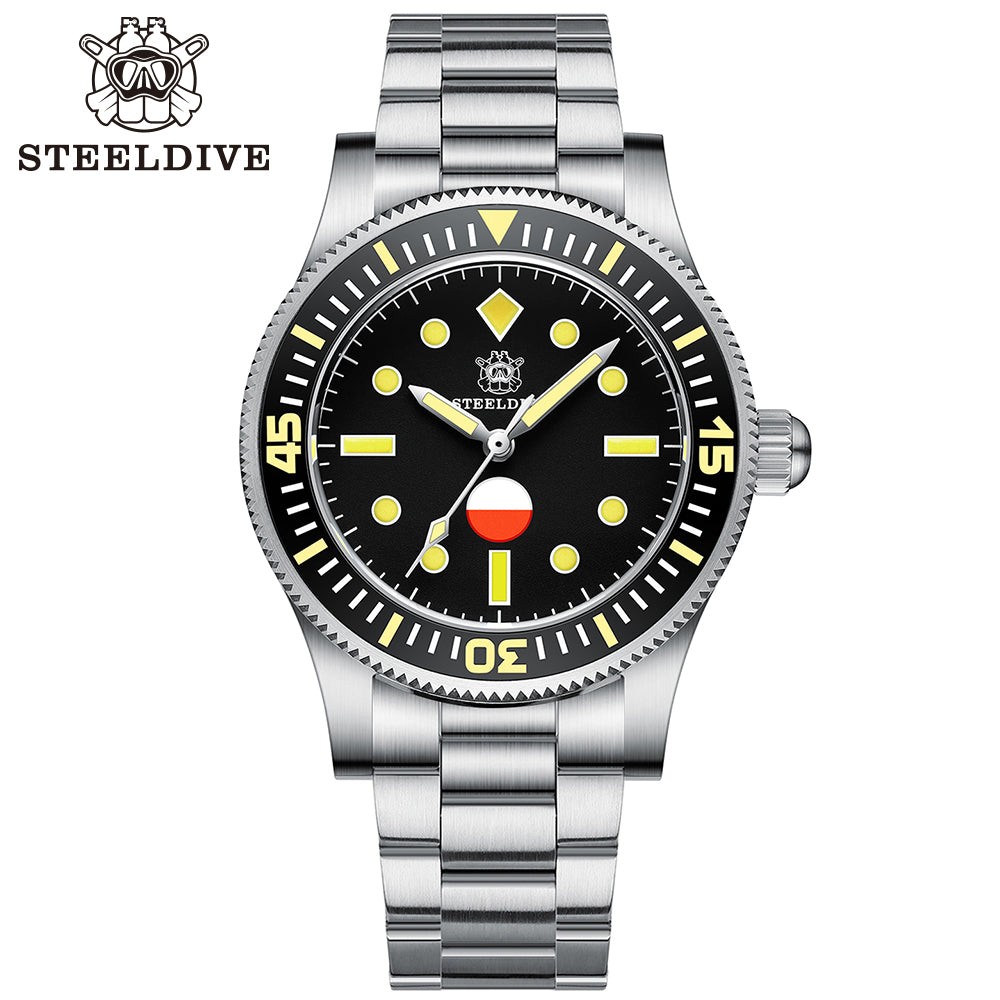 STEELDIVE SD1952T Mens 41mm 300M Automatic Dive Watch NH35 Sapphire Steel