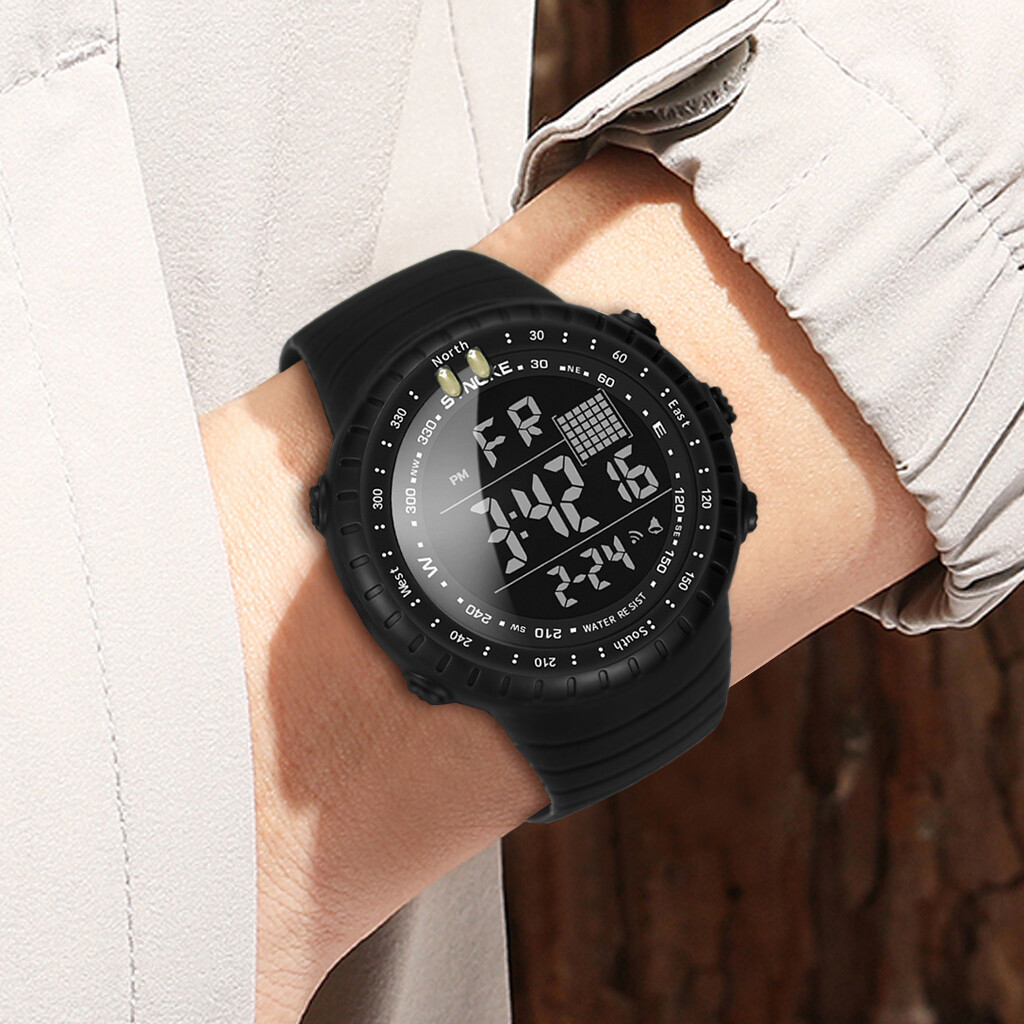 30M Waterproof Military Army Green Camouflage Watch Digital Wrist Watch Men