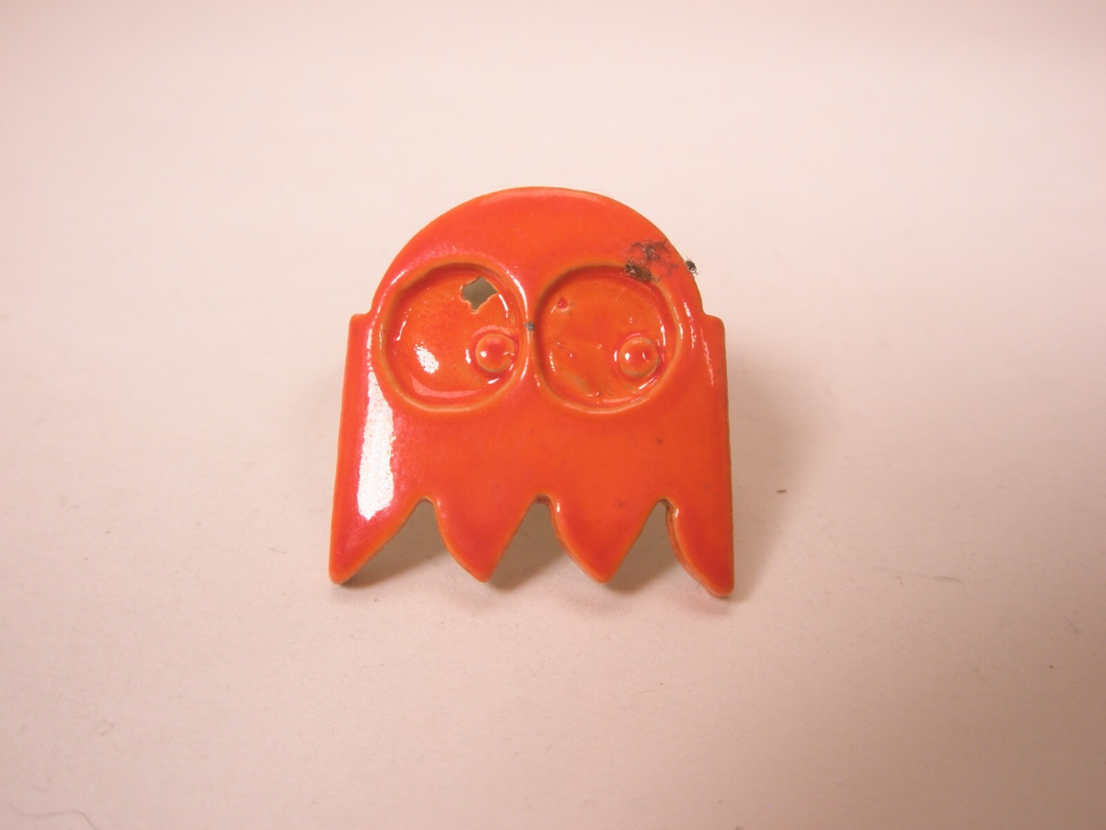 Pacman Ghost Orange CERAMIC Vintage Tie Tack Lapel/Hat Pin video games m49