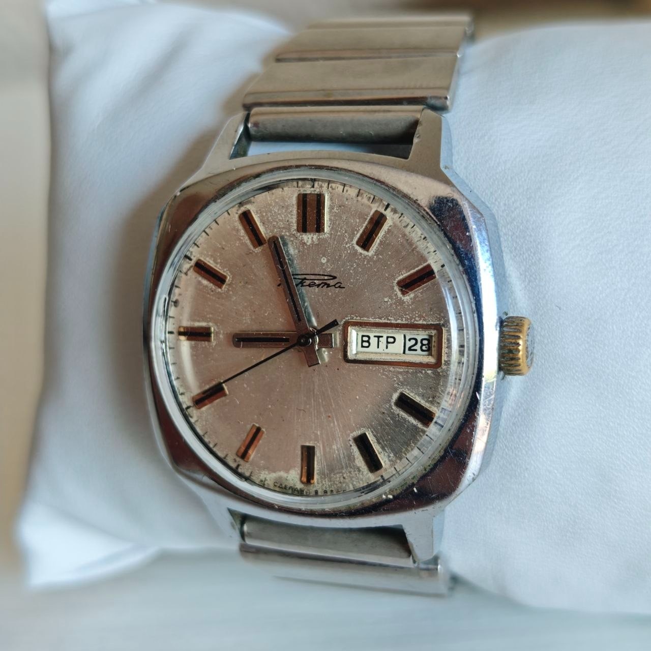 Vintage Soviet Raketa Automatic Watch Cal. 2627.H 29 Jewels Day-Date USSR