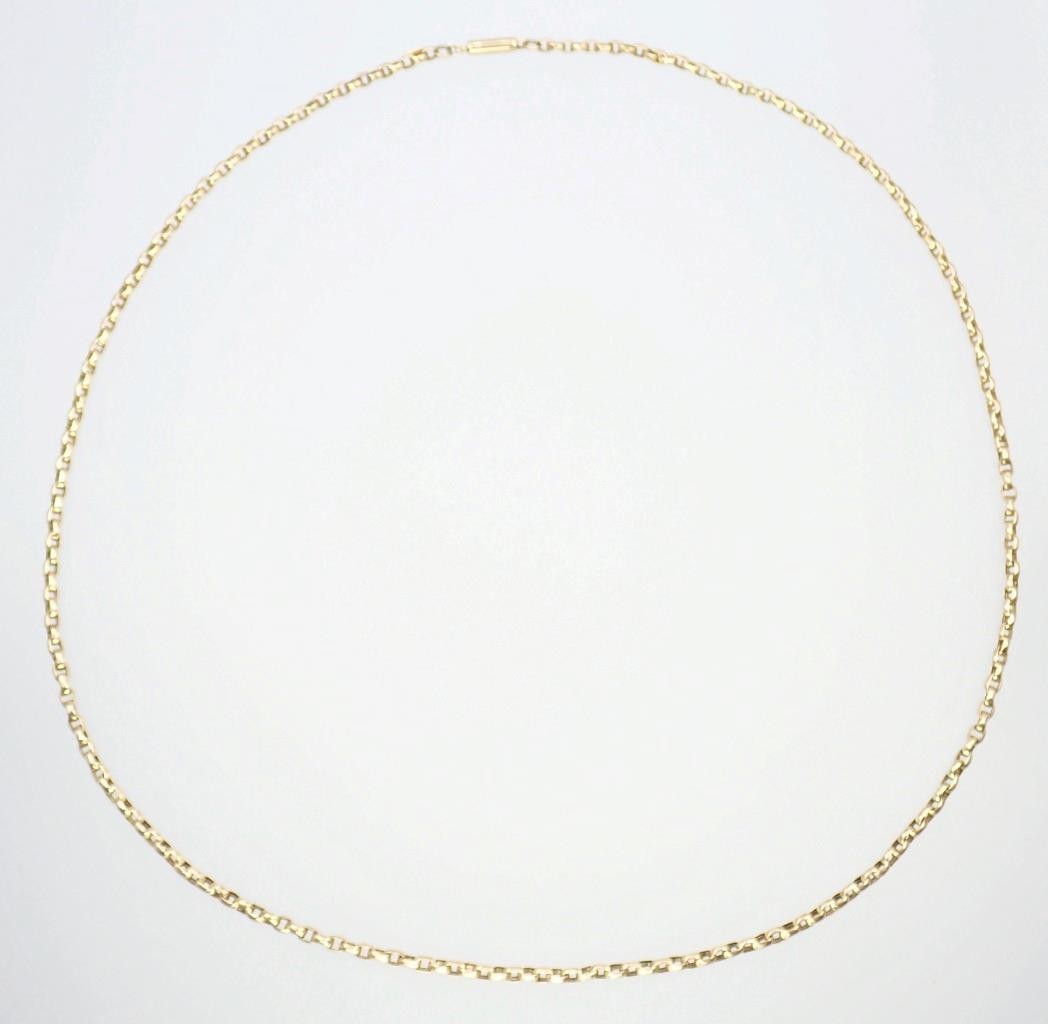 Lovely Antique Victorian 21” Solid 9K Rose Gold 2.5mm Belcher Chain Necklace