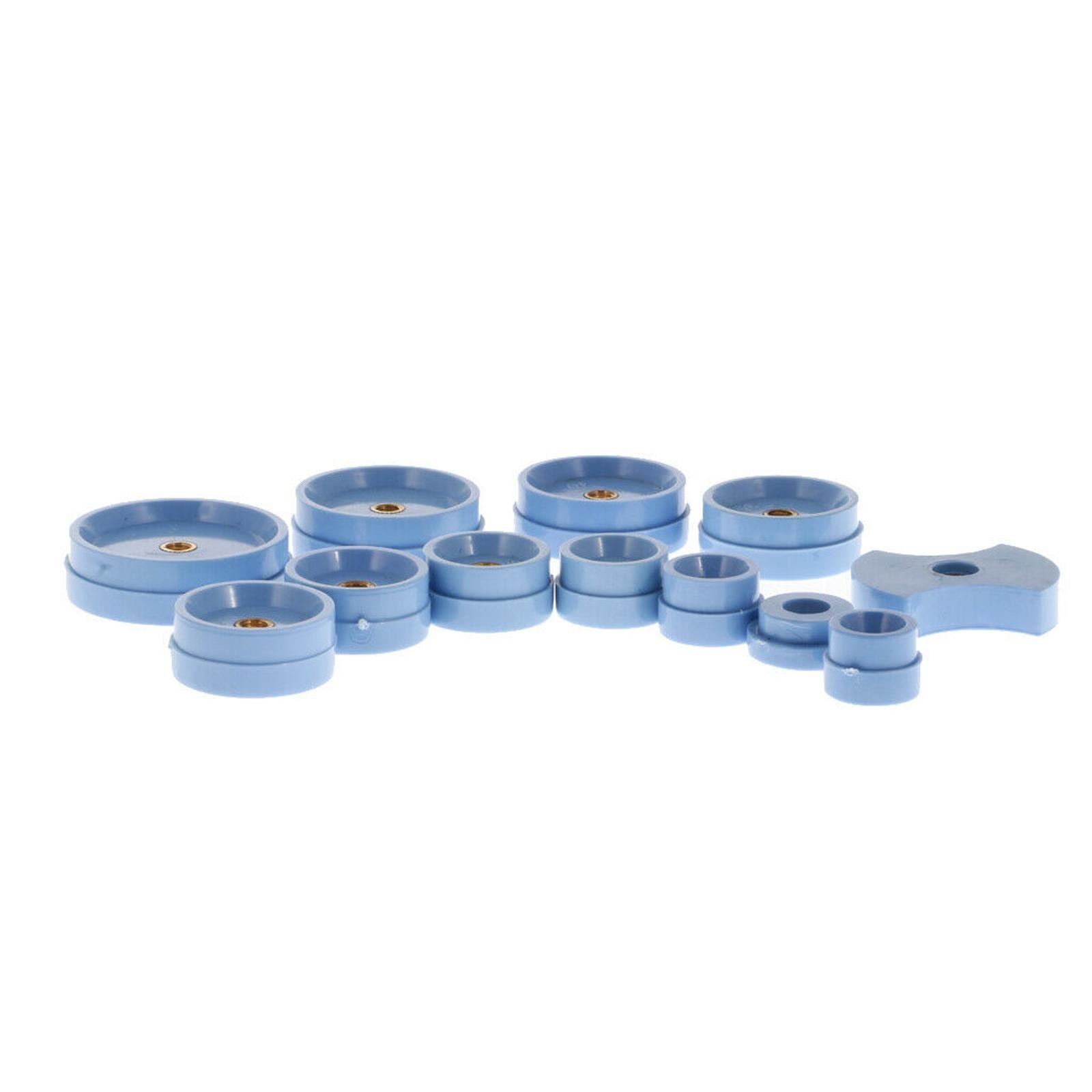 12Pcs 17-50mm Watch Back Press Set Closer Crystal Glass Fitting Watchmaker Tool