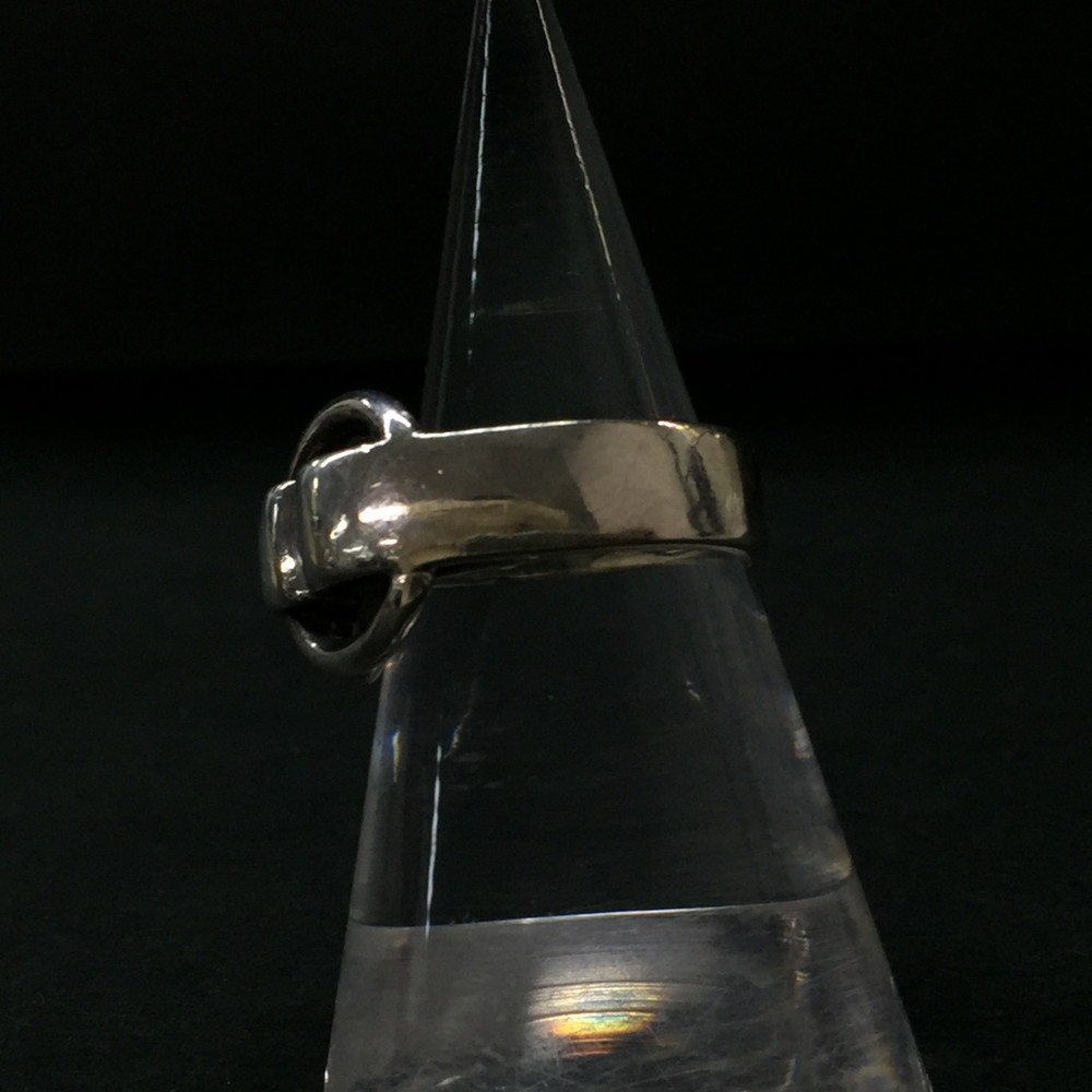 EGA HERMES Deux Anneaux Silver 925 6.5g Ring ISO sz:50*/ZA0188