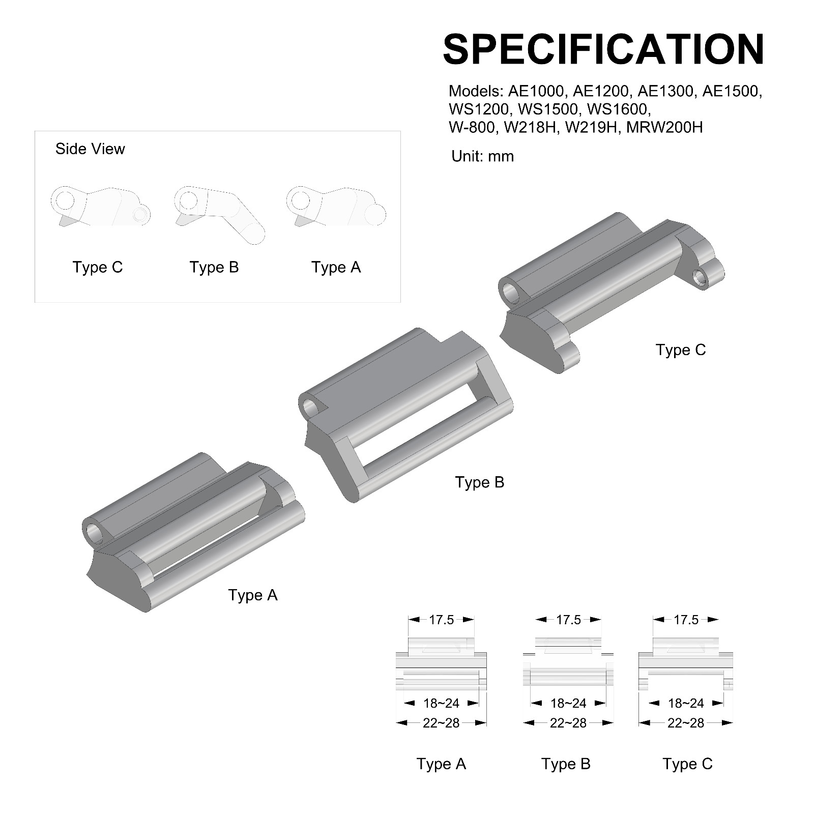 PLA Watch Adapter for AE1200-AE1300-WS1600-AE1000-WS1200-W800H