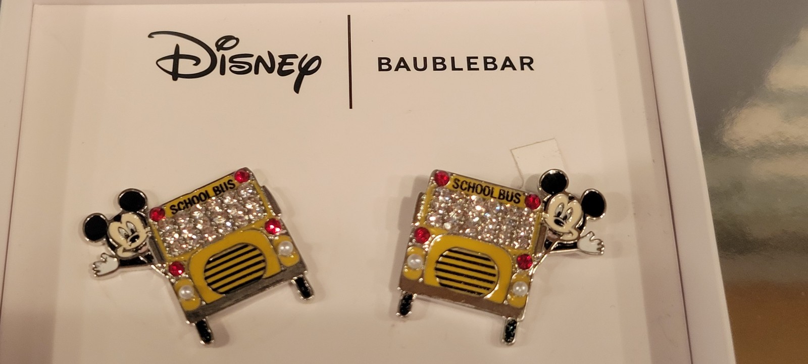 Disney Mickey Mouse Earrings Teacher School Bus Driver Gift Baublebar NIB