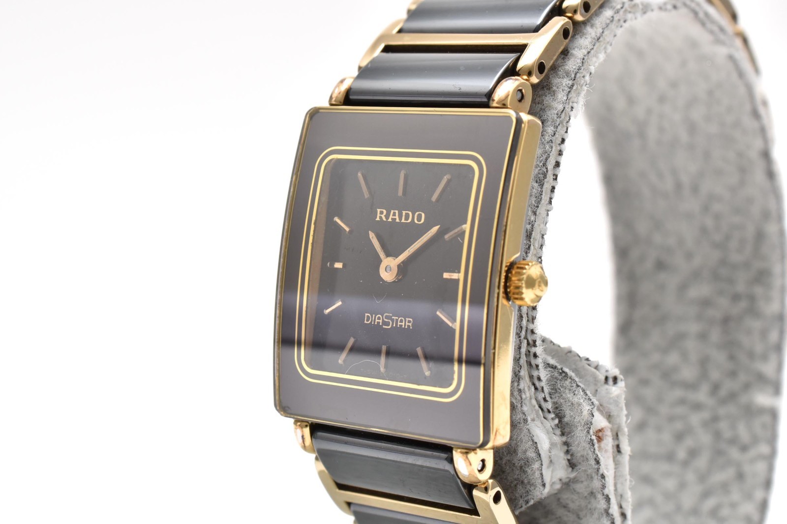 [NEAR MINT] RADO DiaStar 153.02833N Black Dial Women’s Watch Vintage Quartz 18mm
