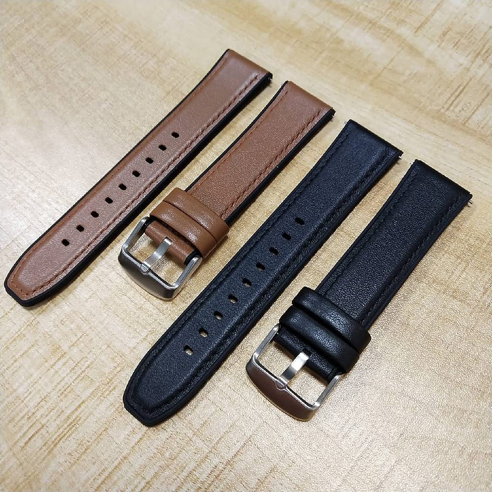 2 Pack Wrist Strap for Withings ScanWatch 42mm/Horizon, 18 millimeters, Black